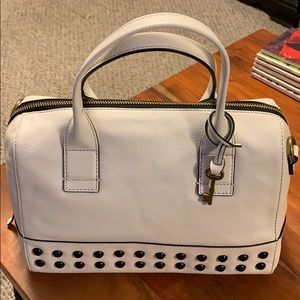 Fossil Jori Large Satchel Coconut
